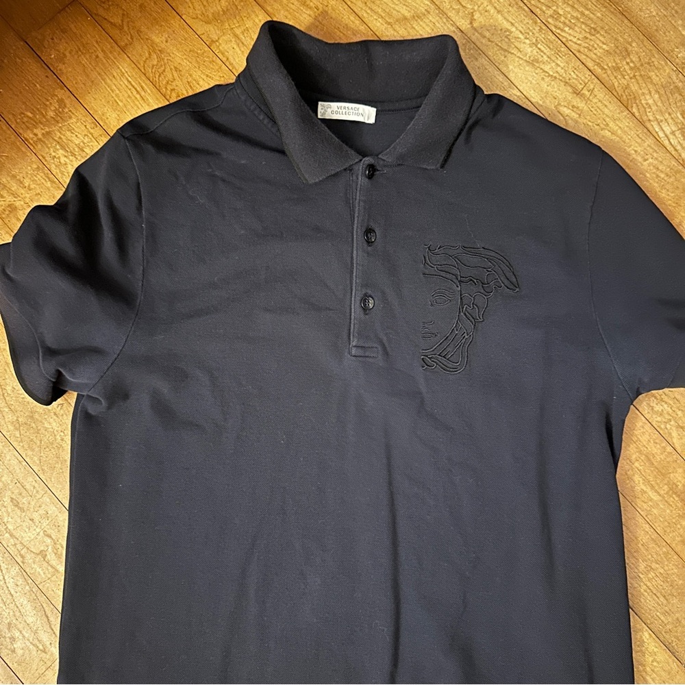 Versace collection medusa polo - Medium SLIM FIT - DARK BLUE